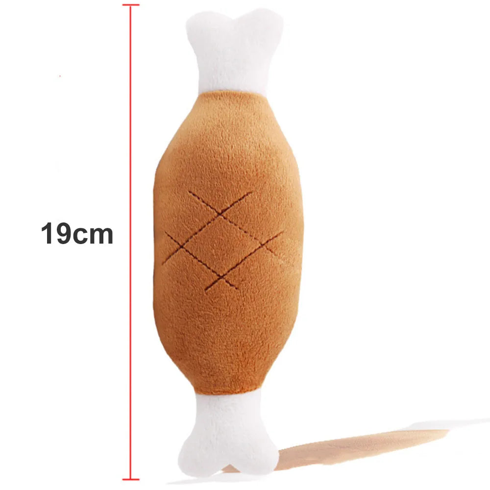 Chomp Charmers Plush Squeaky Bone & Carrot Toys – Built for Wiggles, Designed for Chewers!