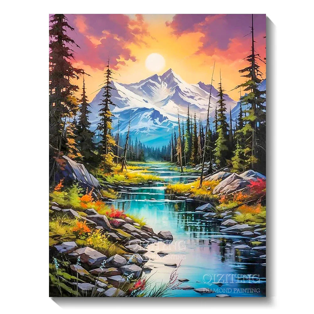 5D Diamond Art Painting Aurora Landscape DIY Mosaic Embroidery Kit