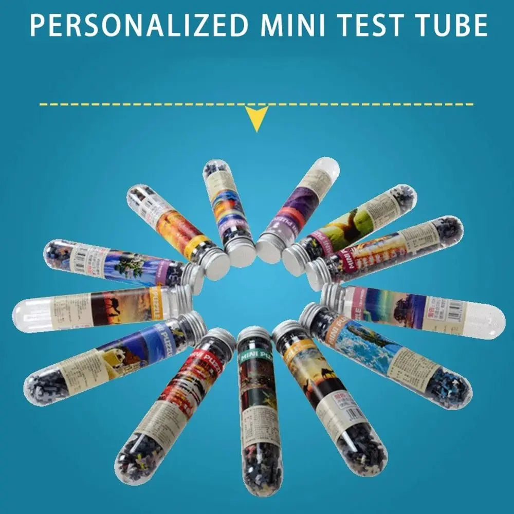 150PCS Oil Painting Jigsaw Puzzles – Mini Test Tube Educational Toy