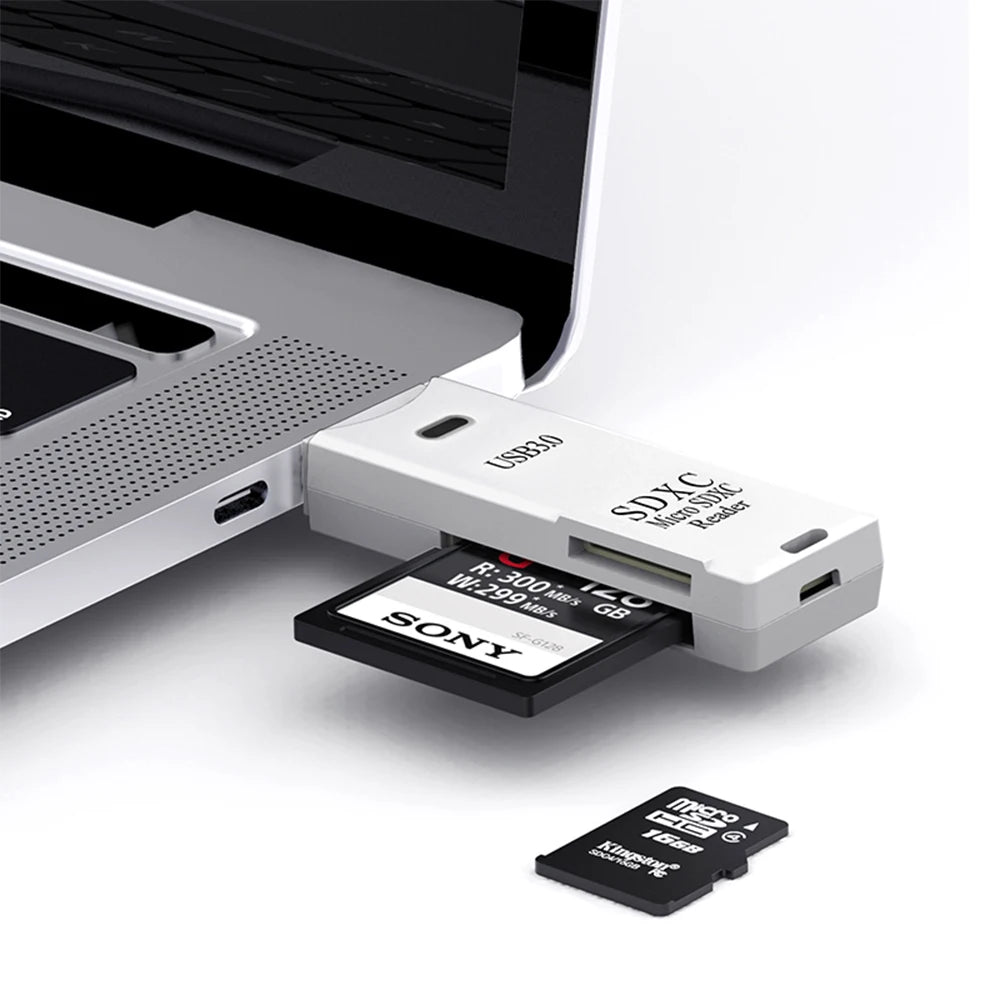 SpeedyBit DuoCard Reader – High-Speed 2-in-1 USB 3.0 TF & SD Card Reader Adapter for Laptop & PC