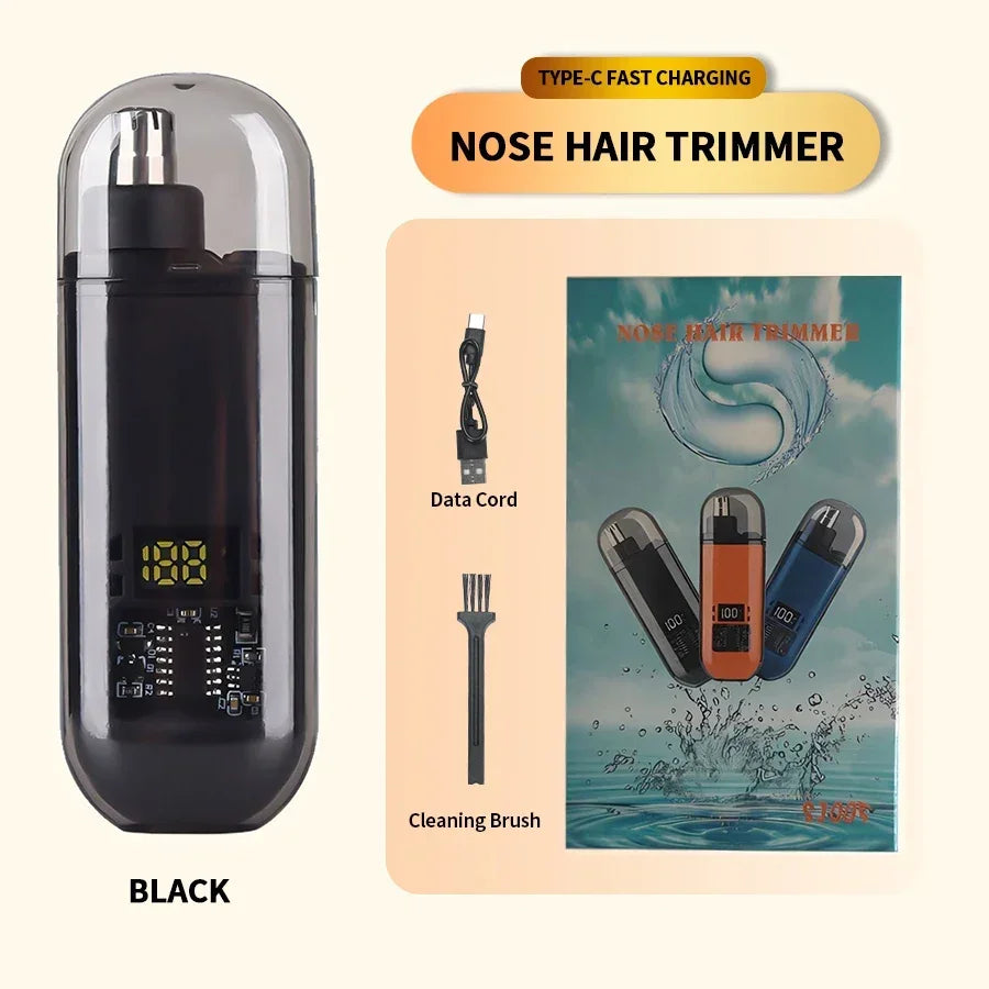 Heinast SwiftTrim 2-in-1 — Electric Ear & Nose Hair Trimmer, Painless Rotary, 2-Hour Quick Charge