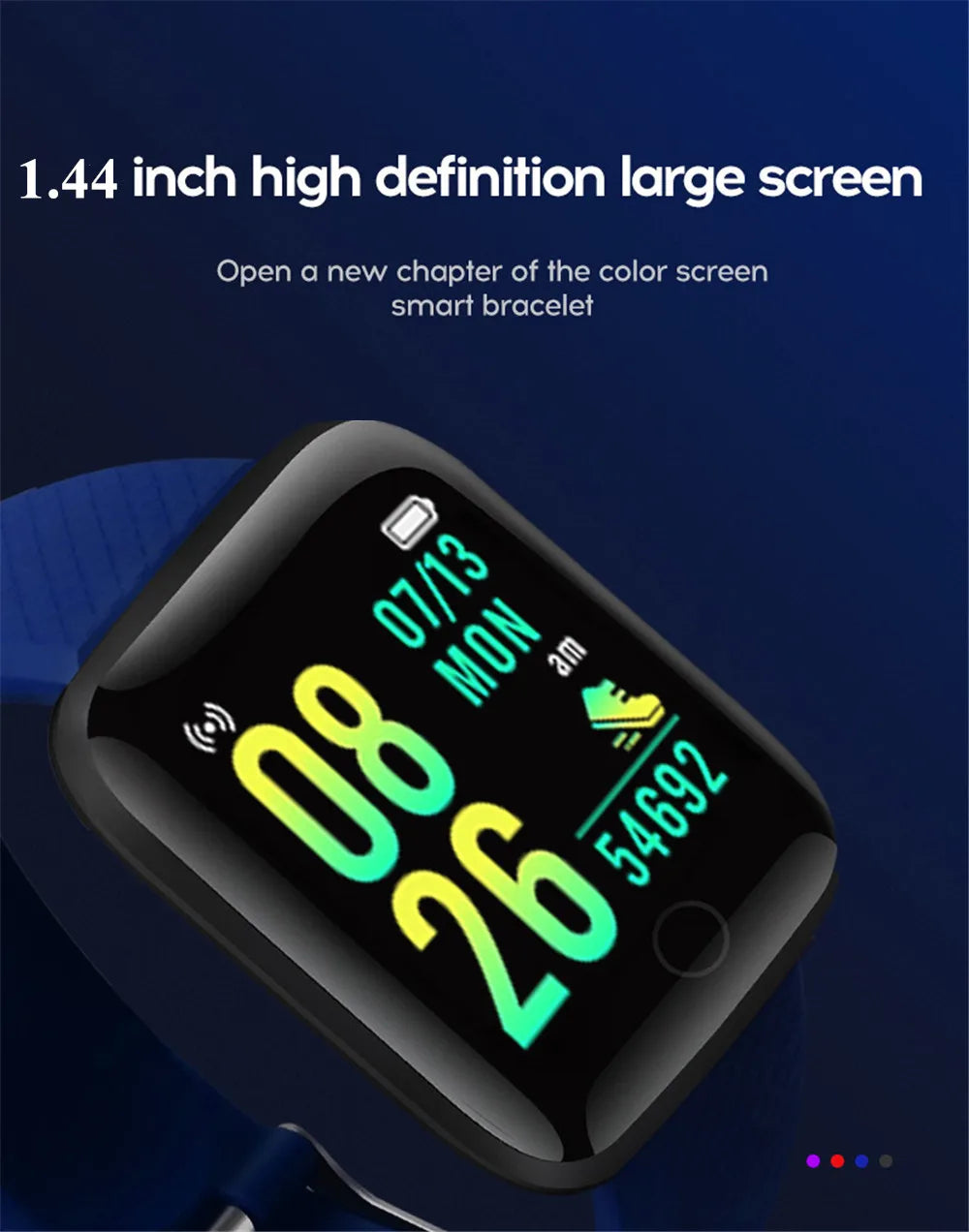 WristIQ 116 – Lightweight Bluetooth Smartwatch for Fitness, Sleep, Messages &amp; Daily Tracking with USB Charging