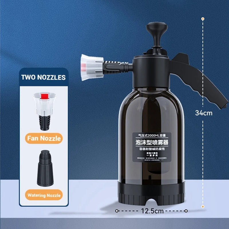 2L Car Wash Spray Bottle Foam Wash Sprayer Hand Pump Foam Sprayer Car Air Pressure Spray Washer Nozzle Can Auto Window Cleaning - THOOBO!