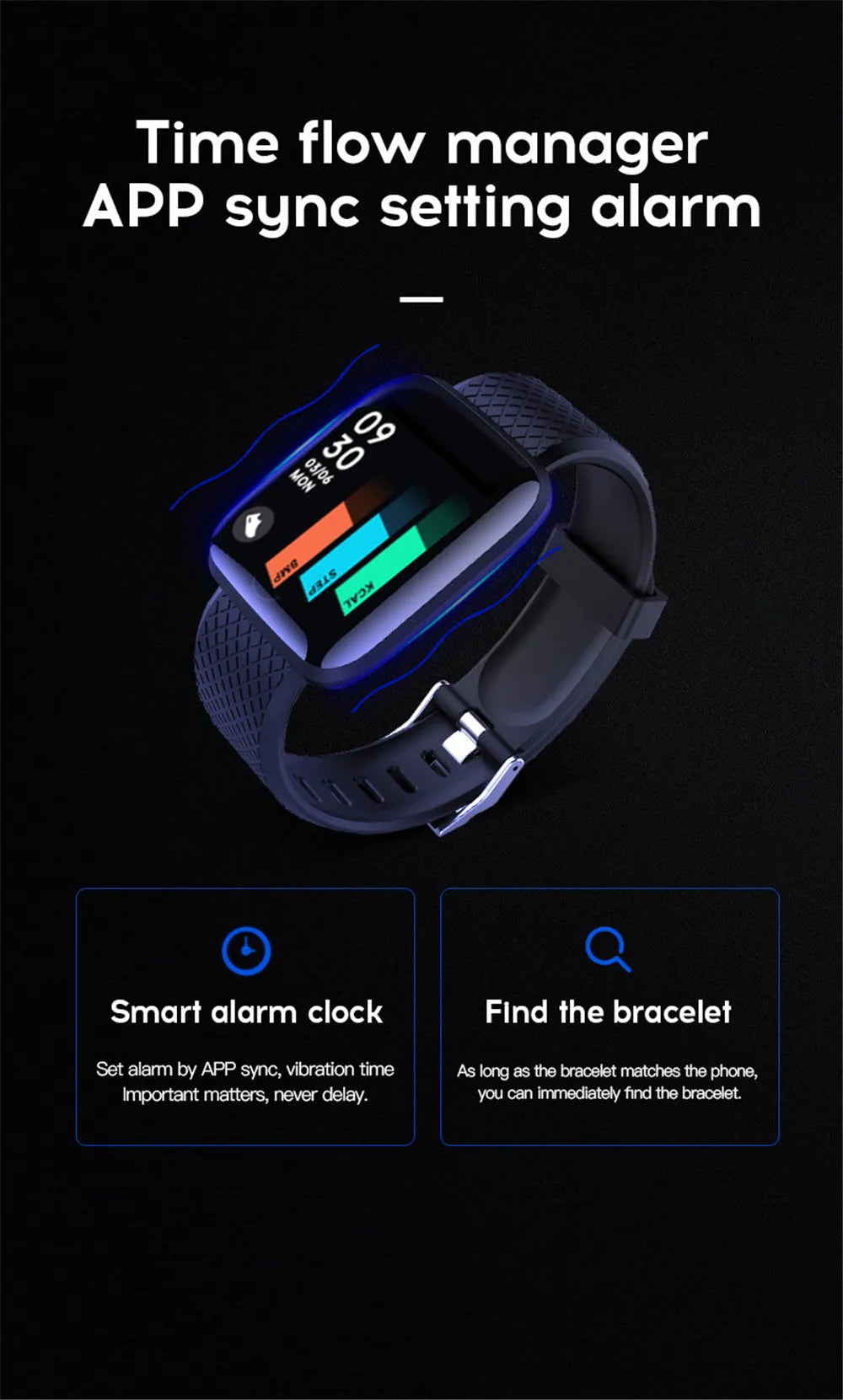 WristIQ 116 – Lightweight Bluetooth Smartwatch for Fitness, Sleep, Messages &amp; Daily Tracking with USB Charging
