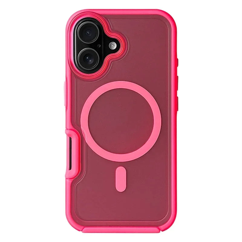 Luxury Candy Wireless Charge Magsafe Matte Phone Case For iPhone 11 12 13 14 15 16 Pro Max Plus Magnetic Bumper Cases Cover