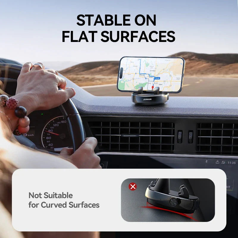 Joyroom Dashboard Car Phone Mount Holder One-Handed Operation Car Navigation Holder For 4.7-7'' Phones 360° Rotation JR-ZS330
