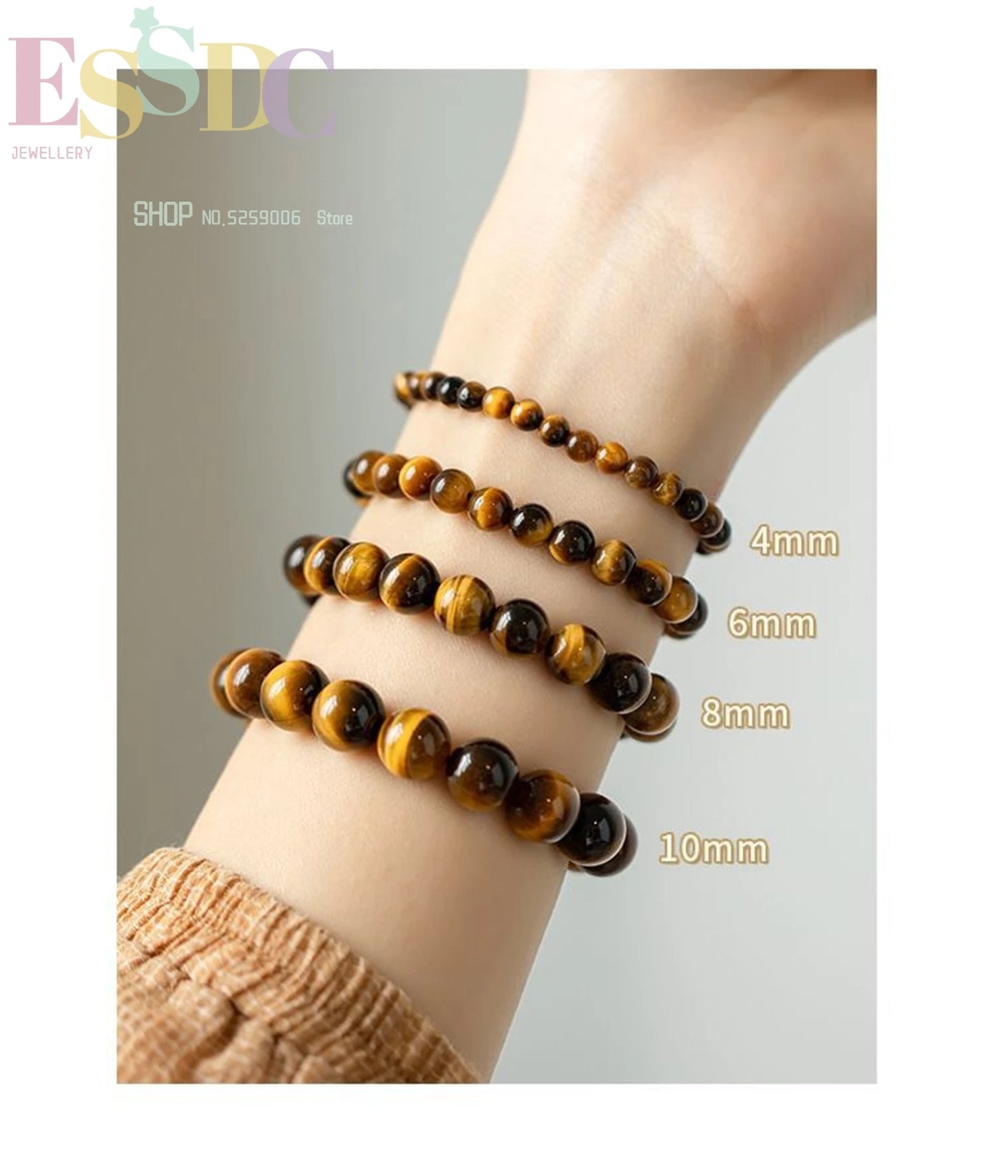 Tiger Eye & Hematite Energy Bracelet – Magnetic Healing Beads for Strength, Balance & Happy Vibes ✨