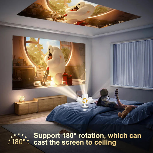 HY300 Pro HiFi Projector 4K Android 11 Dual Wifi6.0 BT5.0 H713 280ANSI 720P Built-in Cinema Sound Speaker Protable Mini Projetor