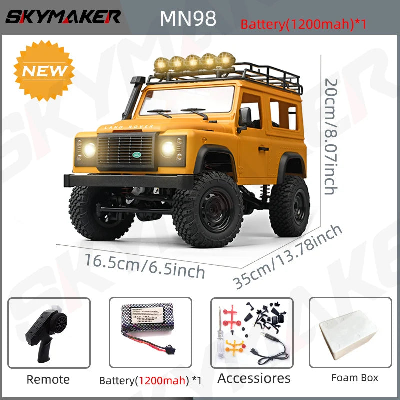 1:12 RC Car MN99s MN98 4WD Rock Crawler Remote Control Truck Toy