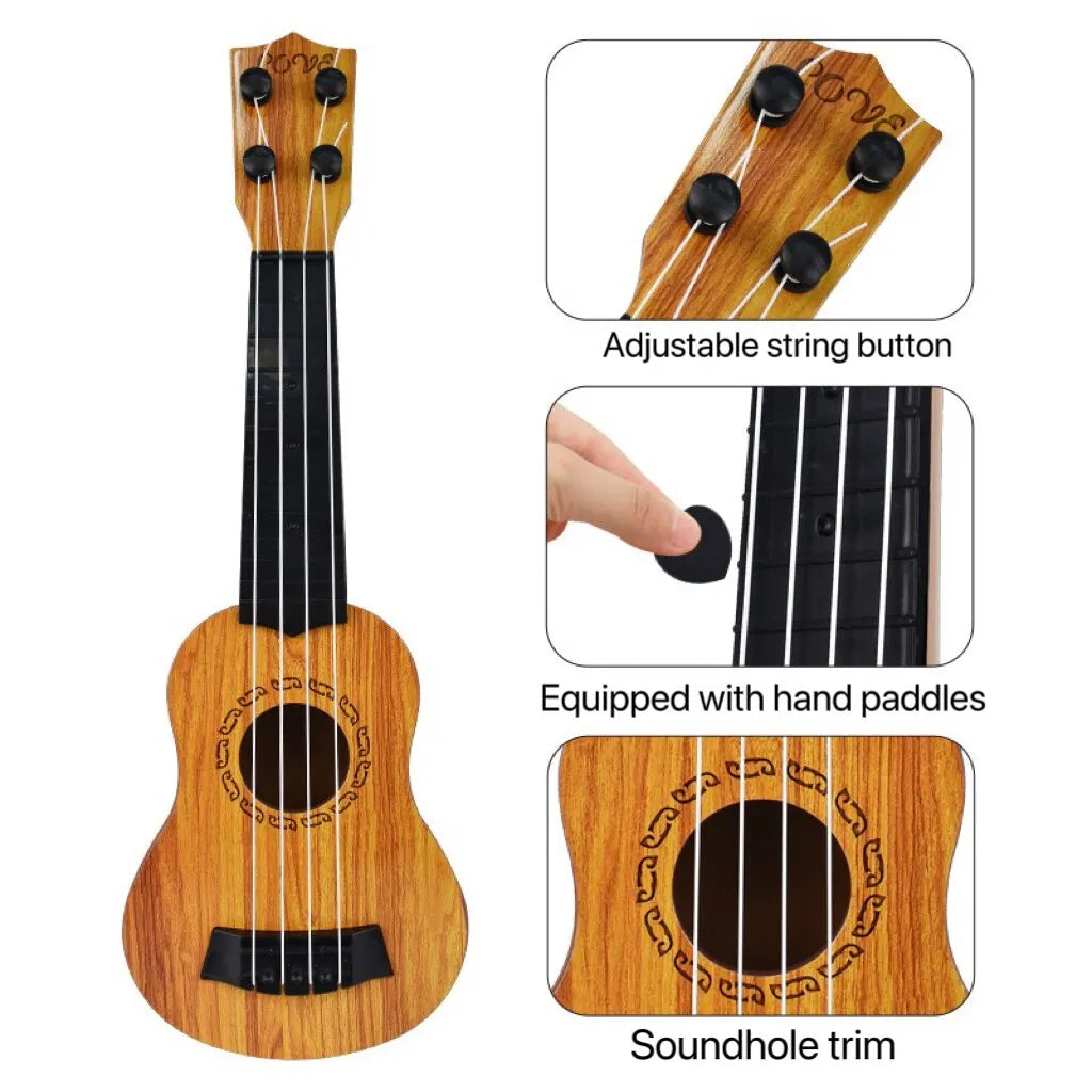 35cm Children Guitar Toy Can Be Used To Play Elementary Instruments With Paddles Simulating Yukrili Music Toys - THOOBO!