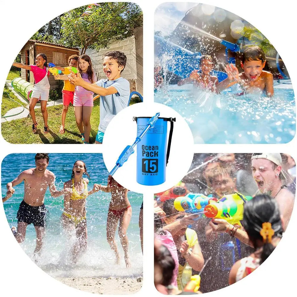 Large Backpack Water Squirter Large Backpack Water Spraying Soaker Toy Bathing Playing Interactive Hot Weather Pool Game For - THOOBO!