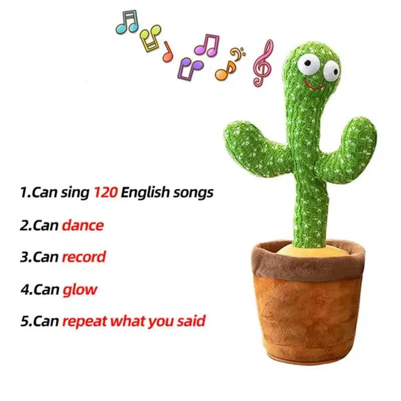 Dancing Cactus Toy – Talking, Singing, Wriggling Plush Interactive Toy