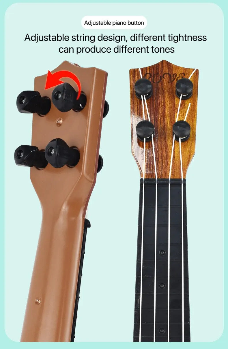 35cm Children Guitar Toy Can Be Used To Play Elementary Instruments With Paddles Simulating Yukrili Music Toys - THOOBO!