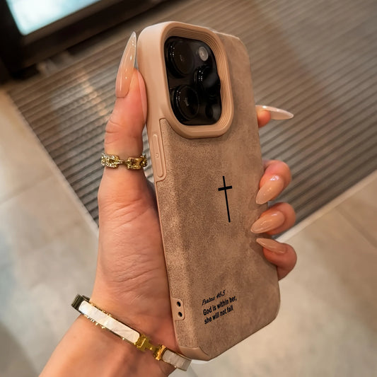 Simple Elements Suitable For iPhone 17 16 Pro 16 PLUS 16 Pro Max 15 14 13 12 11 XS MAX XR Phone Case Faux Leather Textured Cover