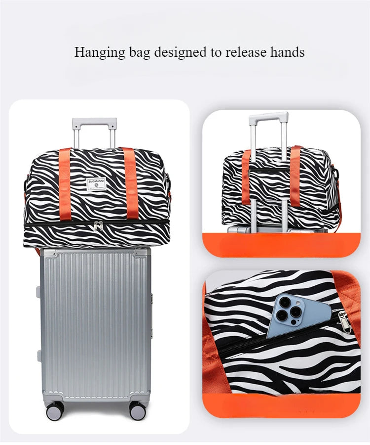 SkyVault Oxford — Waterproof Large-Capacity Travel & Gym Tote for Fashion, Fitness, and Flight