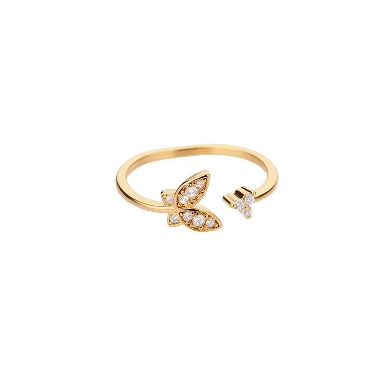 Lumé Curve Adjustable Zircon Ring — Effortless Sparkle for Every Kind of Day