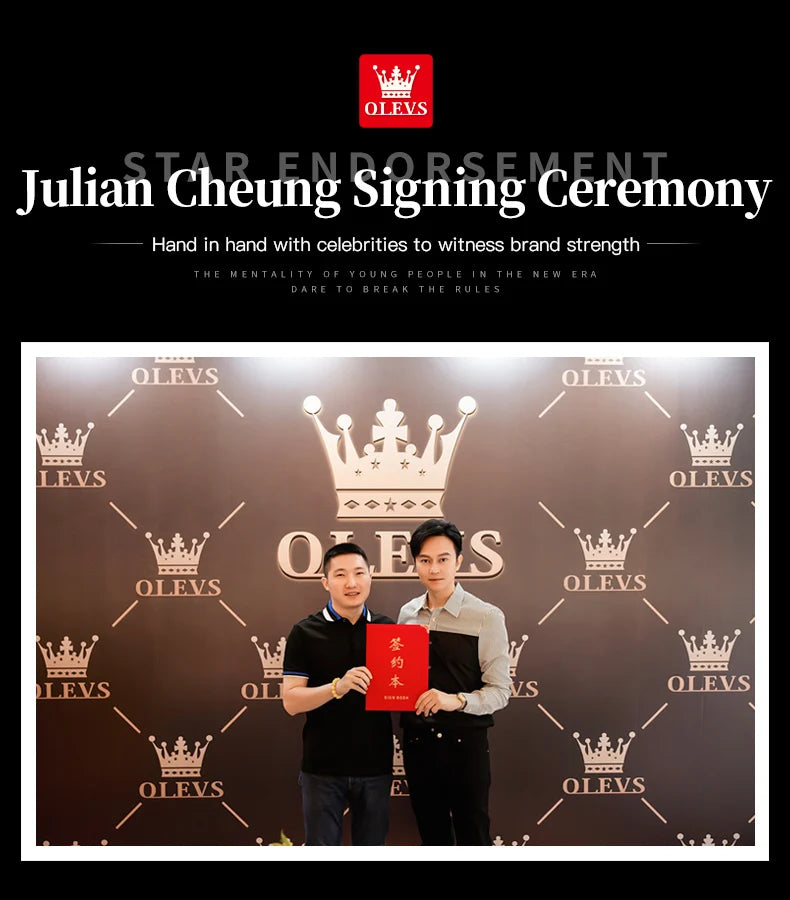 OLEVS Golden Square Quartz Watch — Waterproof Leather Strap, Luminous Date Display, Large Dial Men’s Luxury Timepiece 9925