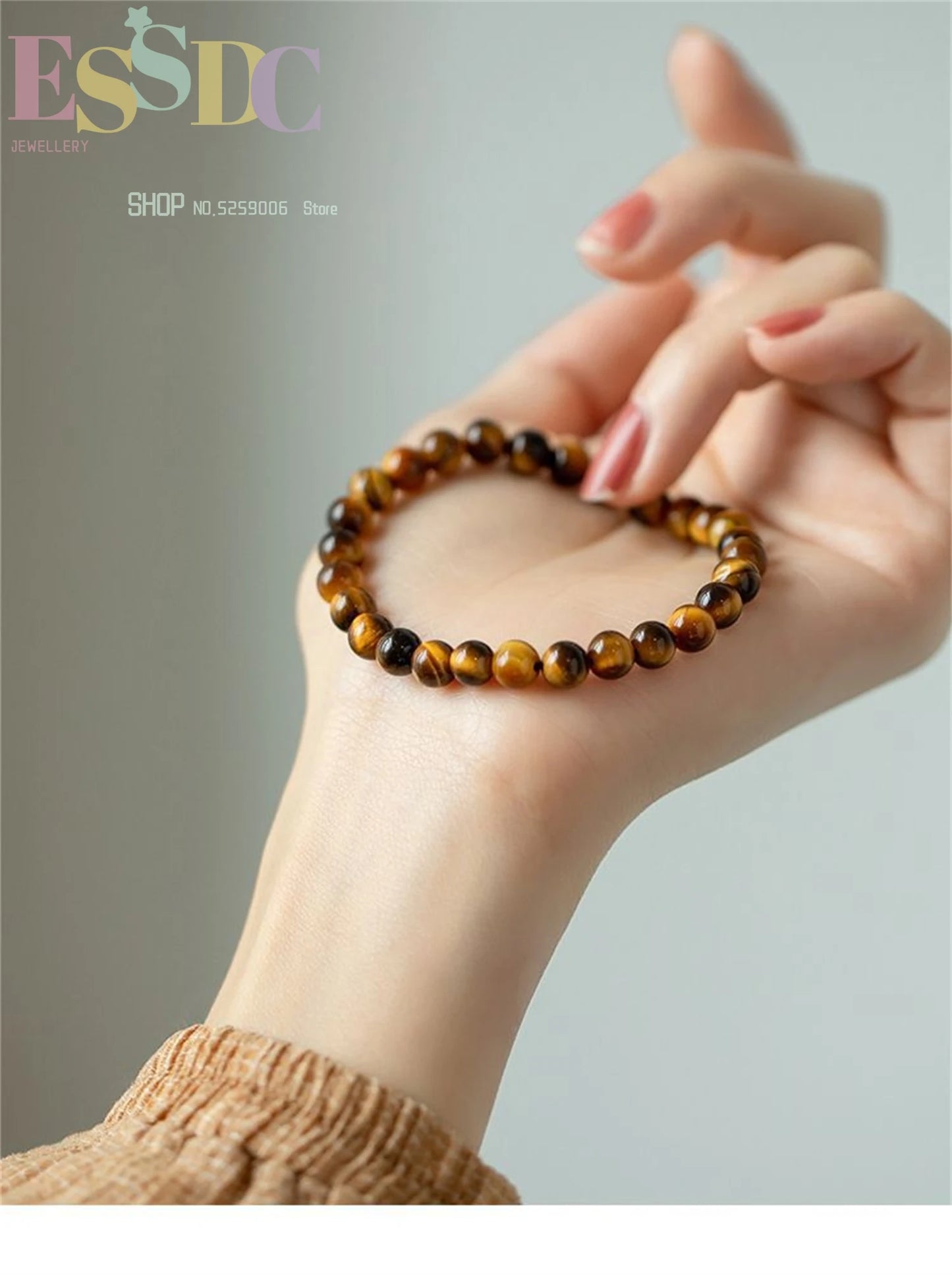 Tiger Eye & Hematite Energy Bracelet – Magnetic Healing Beads for Strength, Balance & Happy Vibes ✨