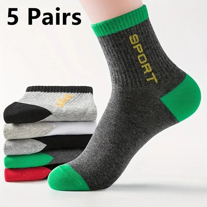 10pairs Breathable Cotton Sports Stockings Men Bamboo Fiber Autumn and Winter Men Socks Sweat Absorption Deodorant Business Sox - THOOBO!