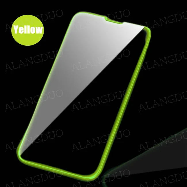 Luminous Tempered Glass For iPhone 13 Pro Max Screen Protector Glowing Protective Glass For iPhone 15 16 Pro Max 13 Mini Glass
