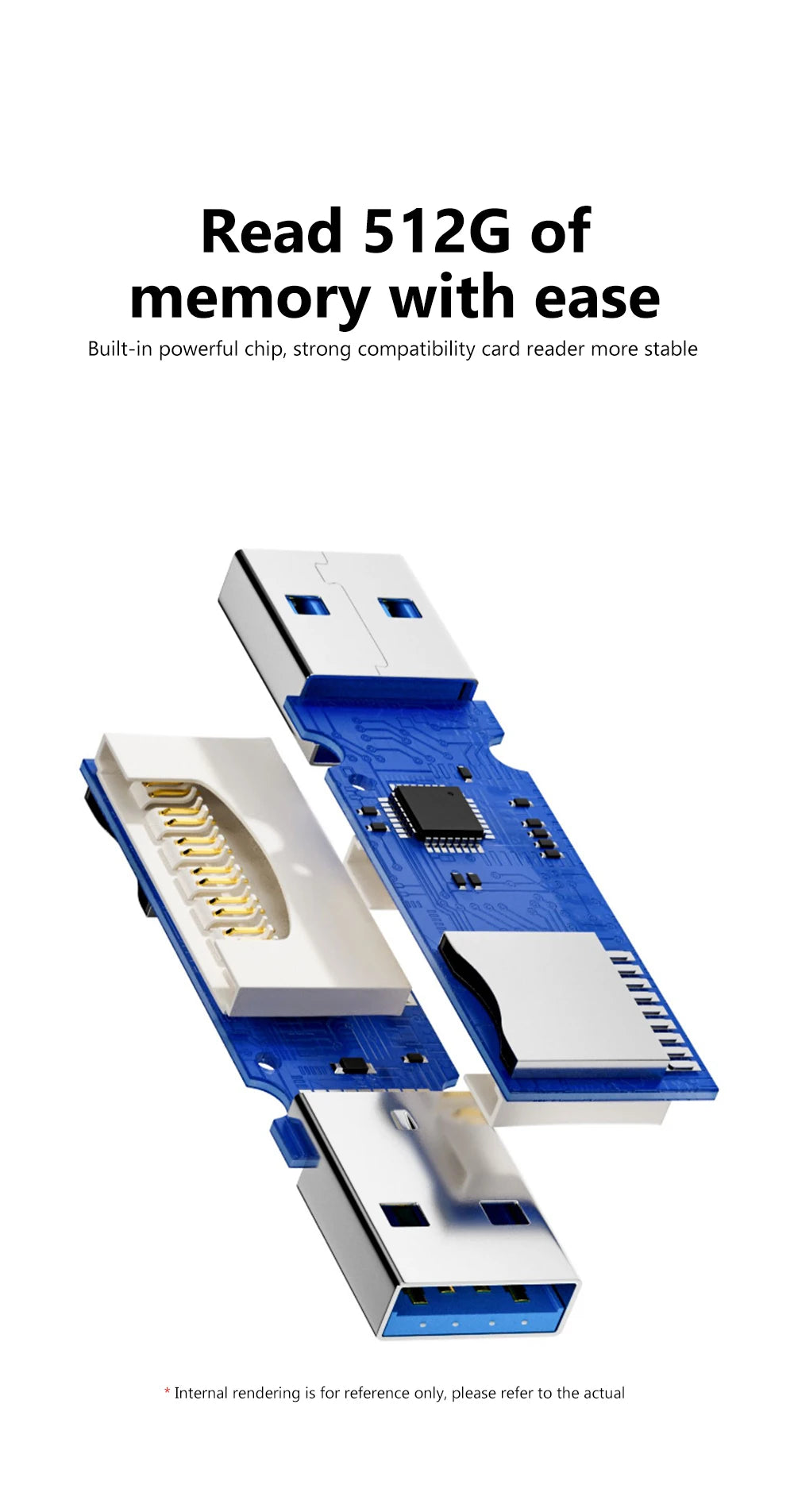 SpeedyBit DuoCard Reader – High-Speed 2-in-1 USB 3.0 TF & SD Card Reader Adapter for Laptop & PC