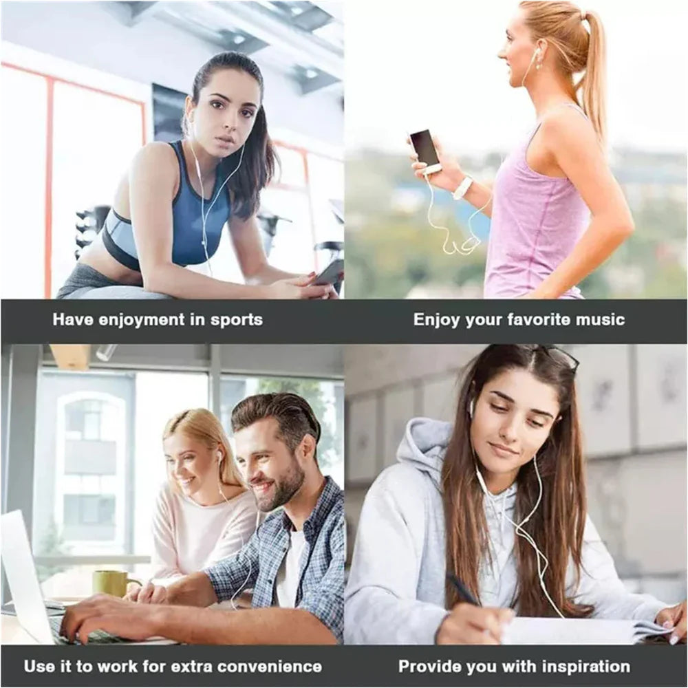 1/5/10PCS 3.5mm Universal Wired Headphones Comfortable stereo wired headphones For mobile phones, computers and more.