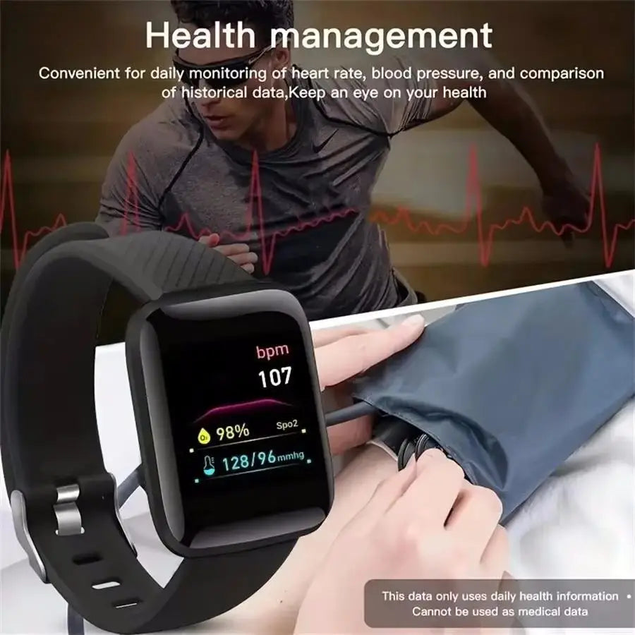WristIQ 116 – Lightweight Bluetooth Smartwatch for Fitness, Sleep, Messages &amp; Daily Tracking with USB Charging