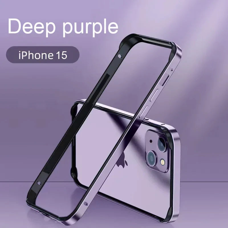 Hybrid Silicone Frame Aluminum Metal Phone Case For iPhone 17 16 15 14 13 12 Pro Max Better Heat Bumper