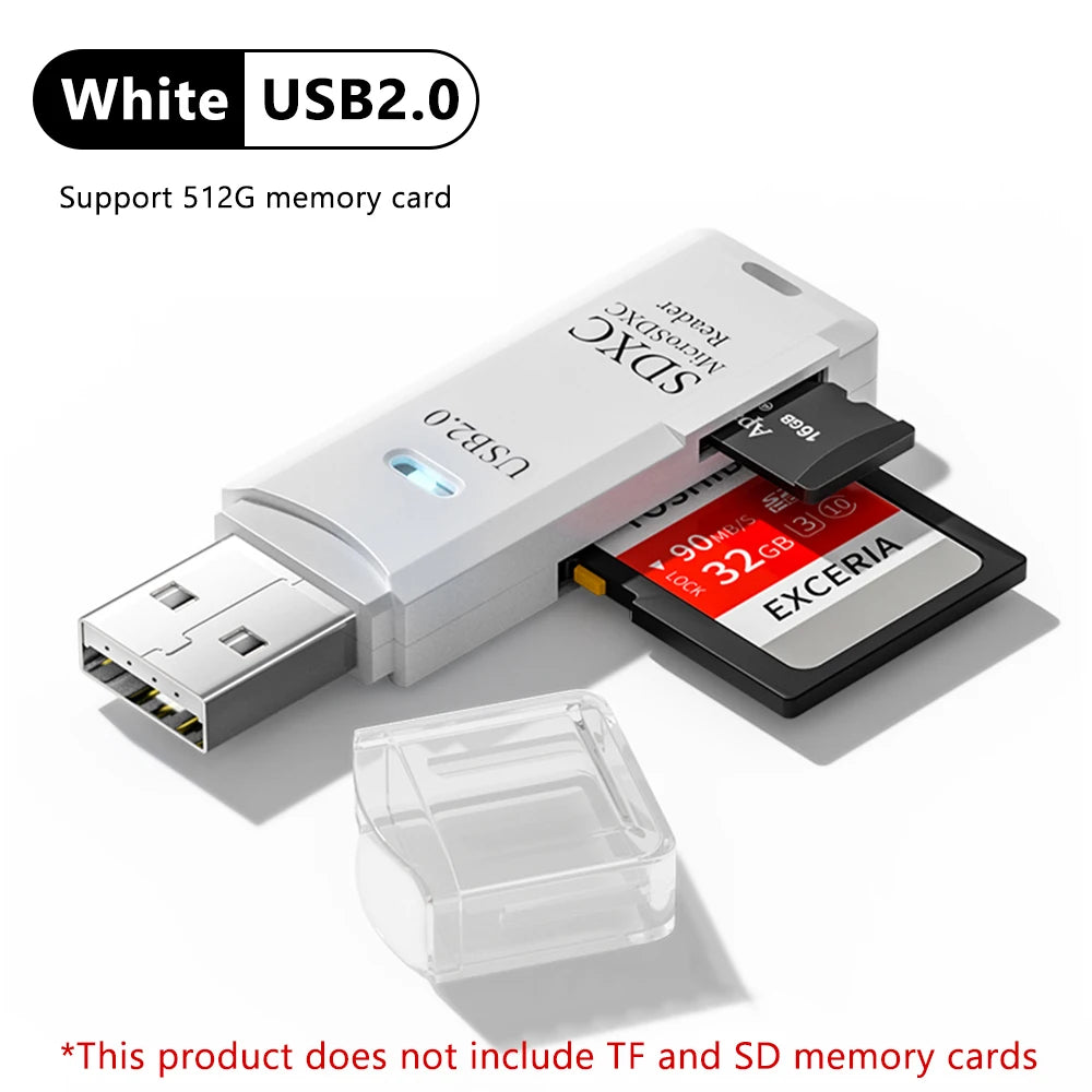 SpeedyBit DuoCard Reader – High-Speed 2-in-1 USB 3.0 TF & SD Card Reader Adapter for Laptop & PC