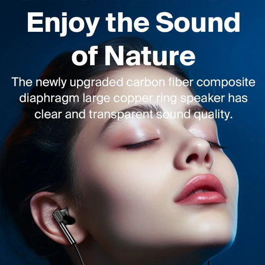 EARDECO 3.5mm/Type-C Noise Canceling Headphone Wired Headphones Bass Hifi Wired Earphone Earbuds Stereo Mic Earphone with Wire