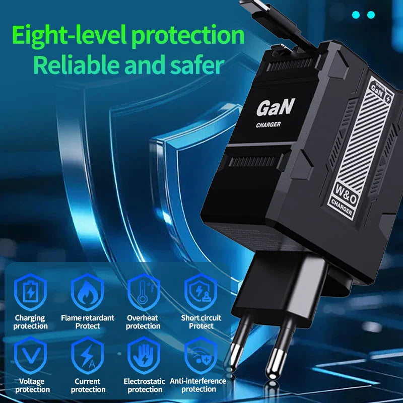 Xiaomi 120W Usb C Fast Charger Muti 2 Ports Type C Pd Wall Adapter For Iphone 15 Pro Huawei Samsung Portable High Speed Charging