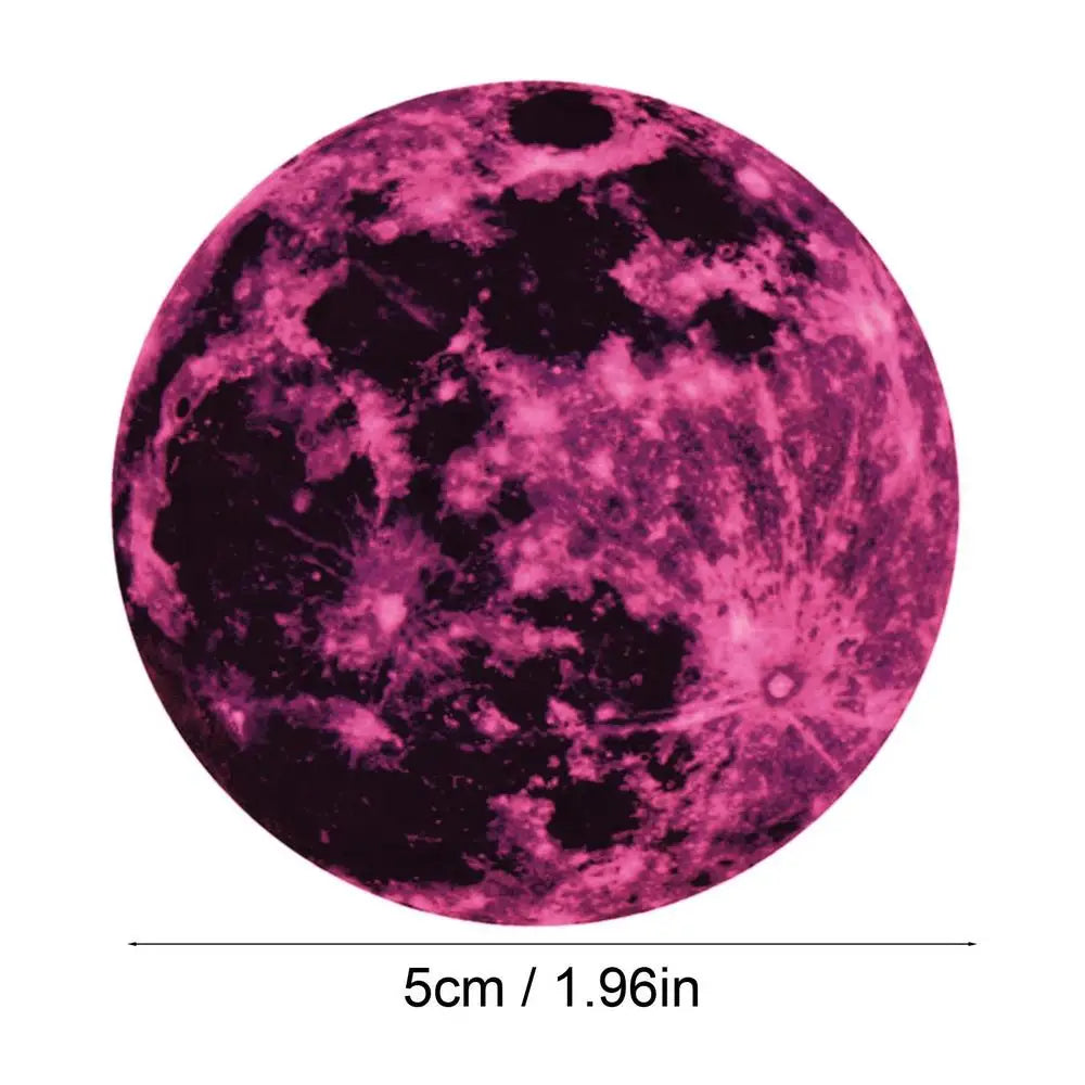 5/12/20/30/40CM Luminous Moon Wall Stickers Aesthetic PVC Fluorescent Self-Adhesive Decal Home Living Room Bedroom Wallpaper - THOOBO!