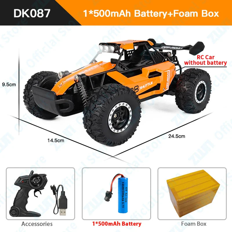ZWN 1:16/1:20 RC Car 2WD Off-Road Remote Control Car with LED Light
