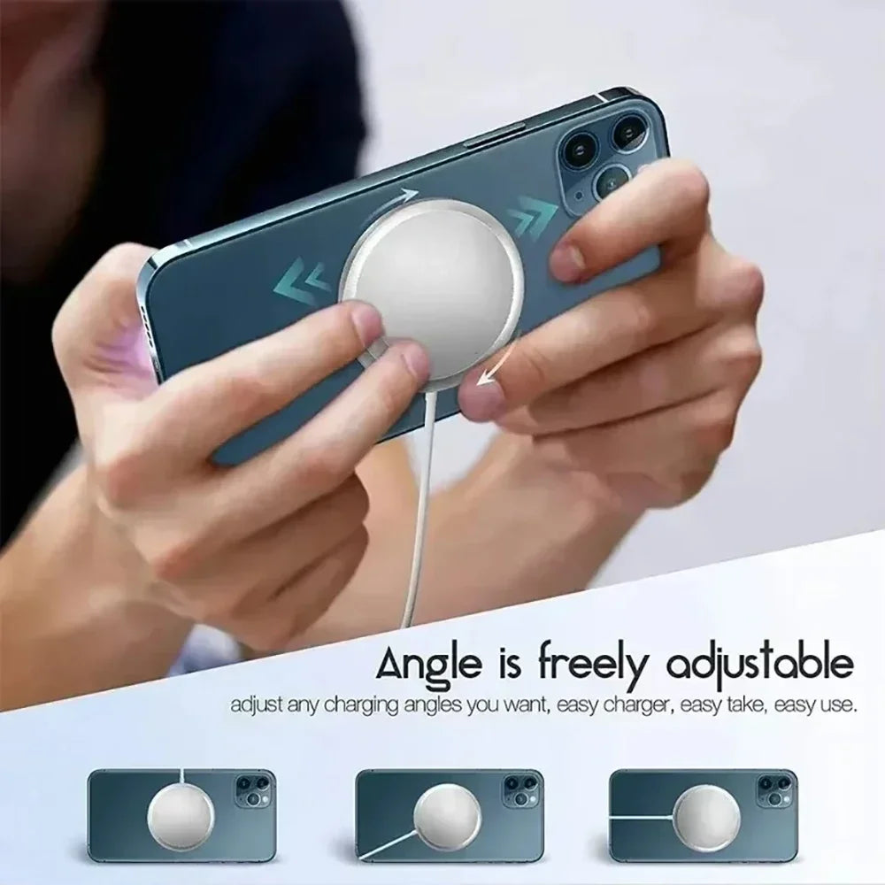 Magnetic Wireless Charger  Fast Charging Pad Stand With Type C Cable For iPhone 15 14 13 12 Pro Max Phone Chargers Dock Station