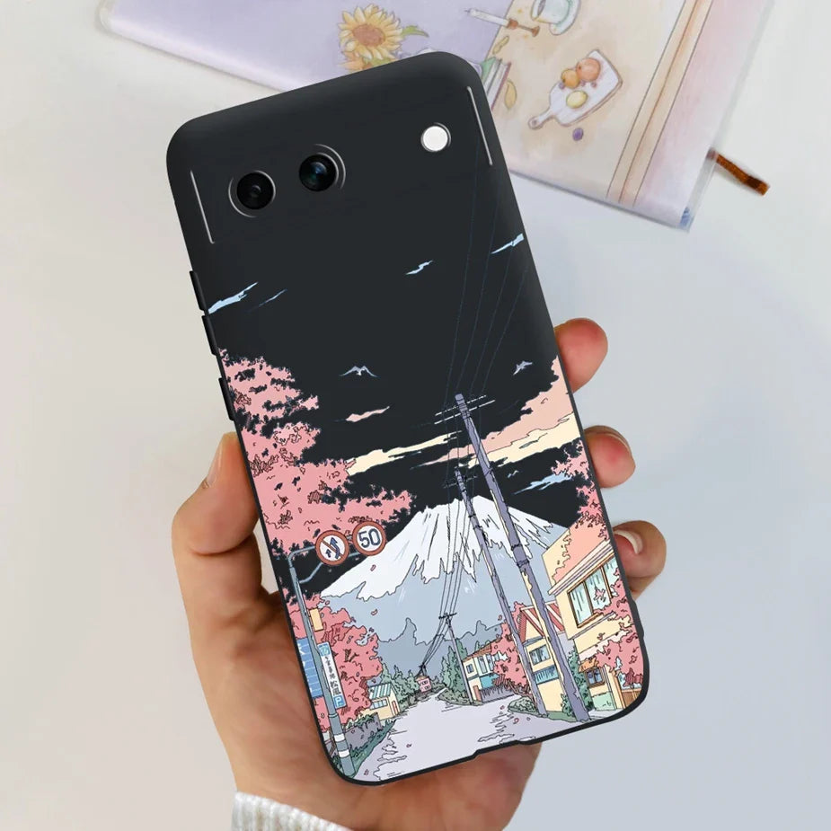 For Google Pixel 8A Case Stylish Painted Cover Soft TPU Shockproof Phone Case For Google Pixel 8 Pro Pixel8A Fundas Coque Bumper