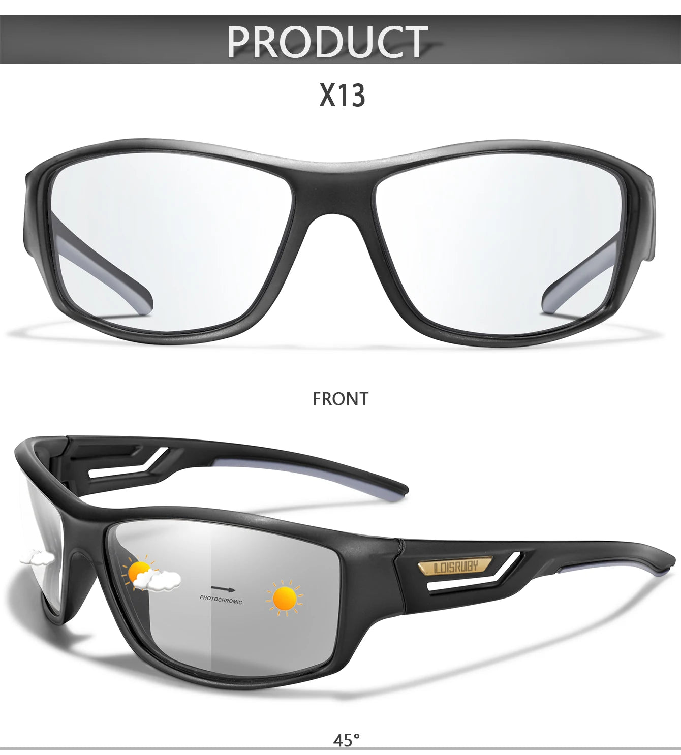 LOISRUBY CamoShift Photochromic Cycling Sunglasses – Road-Ready Vision for Every Light & Every Ride - THOOBO!