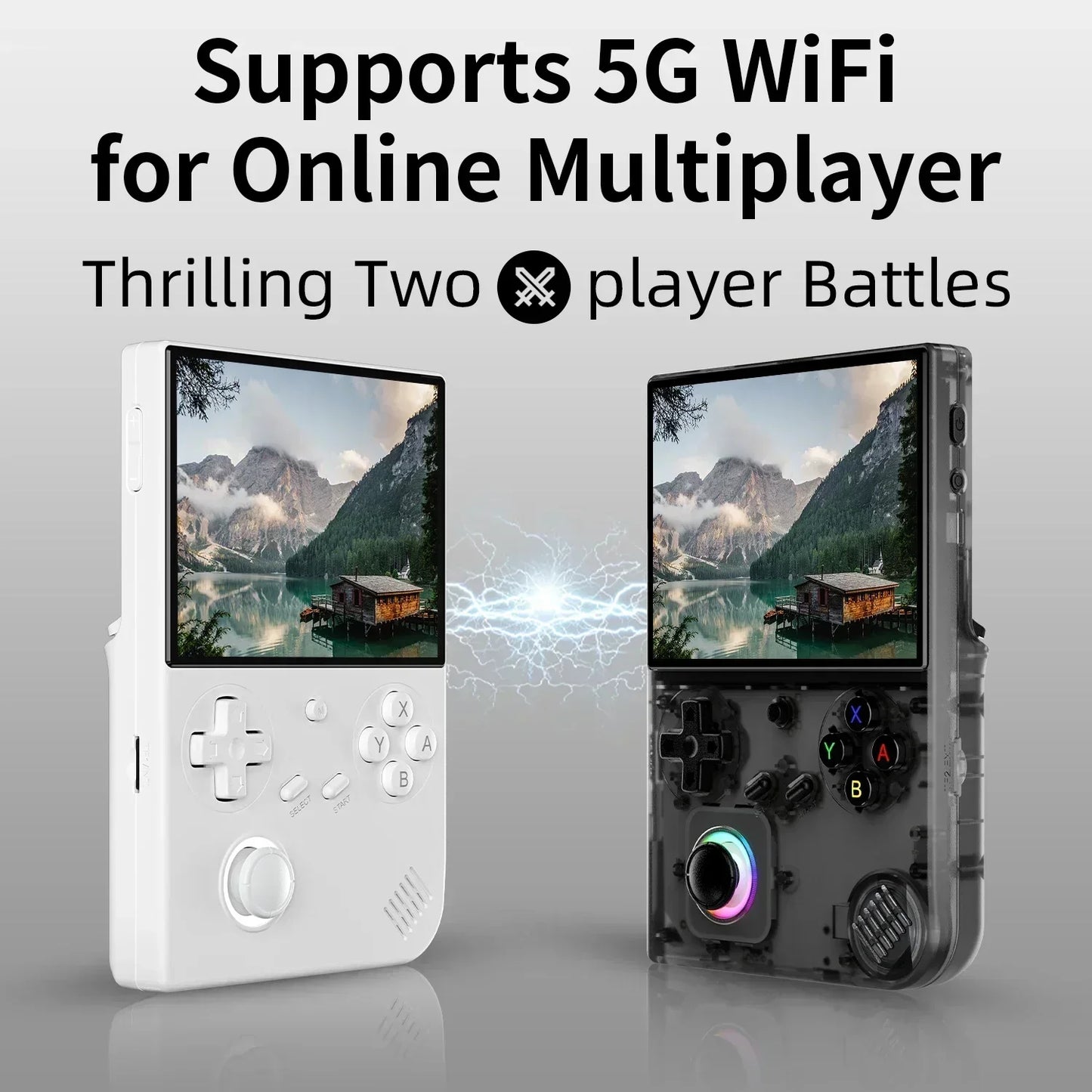 ANBERNIC RG40XXV Handheld Game Console 4'' IPS Screen Video Output Joystick RGB lighting Effect Streaming RG 40XXV E-book Player