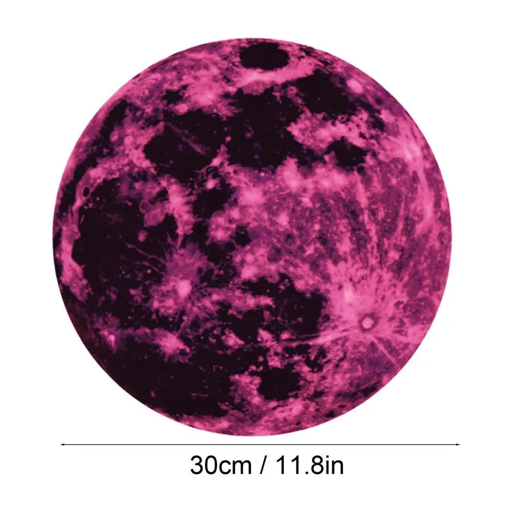5/12/20/30/40CM Luminous Moon Wall Stickers Aesthetic PVC Fluorescent Self-Adhesive Decal Home Living Room Bedroom Wallpaper - THOOBO!