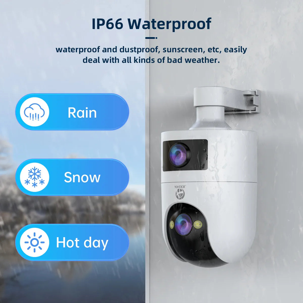 JOOAN 4K 6MP HD  PTZ Camera Outdoor Dual Lens Dual Screen AI Tracking 5G WIFI IP Camera Security CCTV Video Surveillance Cameras