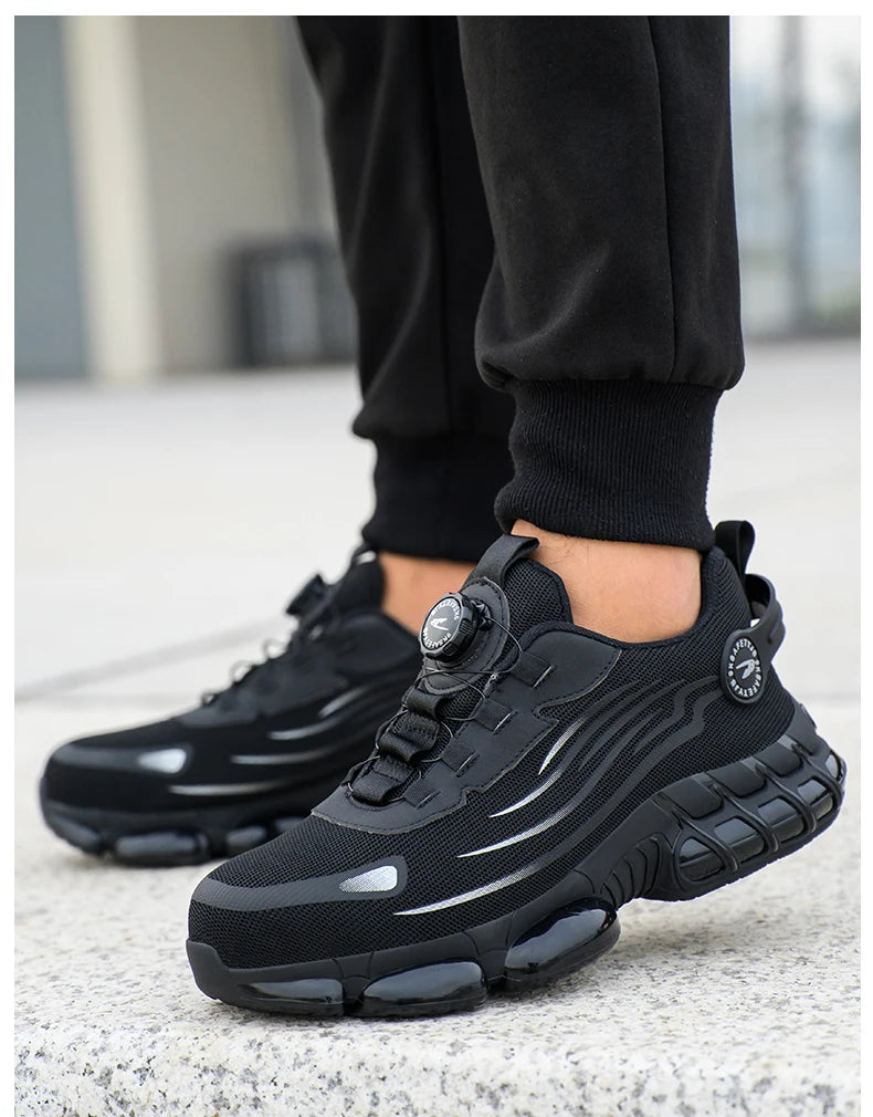 CloudGuard ProMesh Work Shoes – Smash-Proof, Puncture-Resistant, Zero-Lace Safety Sneakers for All-Day Comfort!