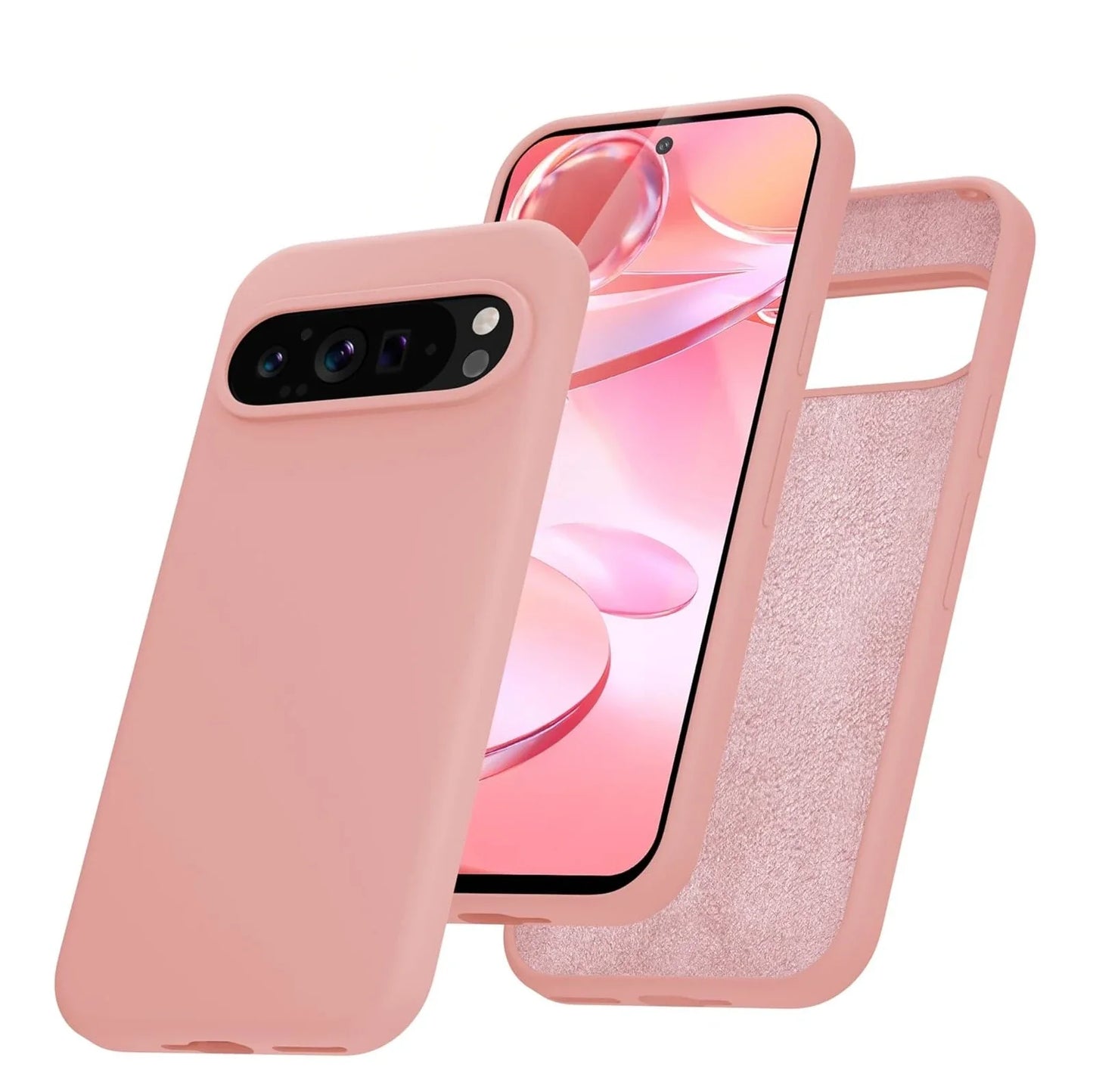 Fashion Liquid Silicone Case for Google Pixel 9 Pro XL 8A 7A 6A 5A Soft Skin Feeling TPU Cover for Google 9A 6 7 8 9 Pro 8Pro