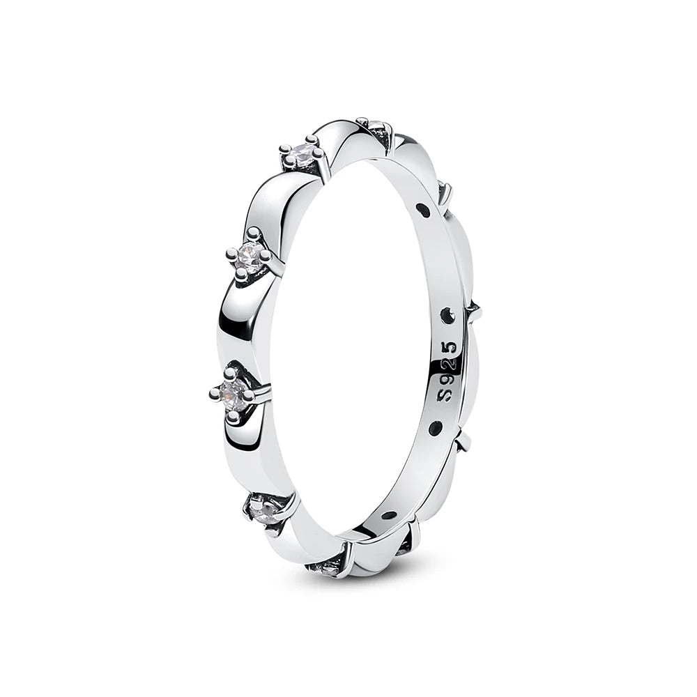 Celesté Crown Heart Ring — 925 Sterling Silver Wishbone of Love and Light