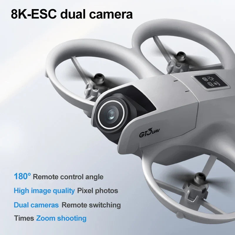 2025 GT3 RC Drone 8K 5G HD Dual Camera Quadcopter with Obstacle Avoidance