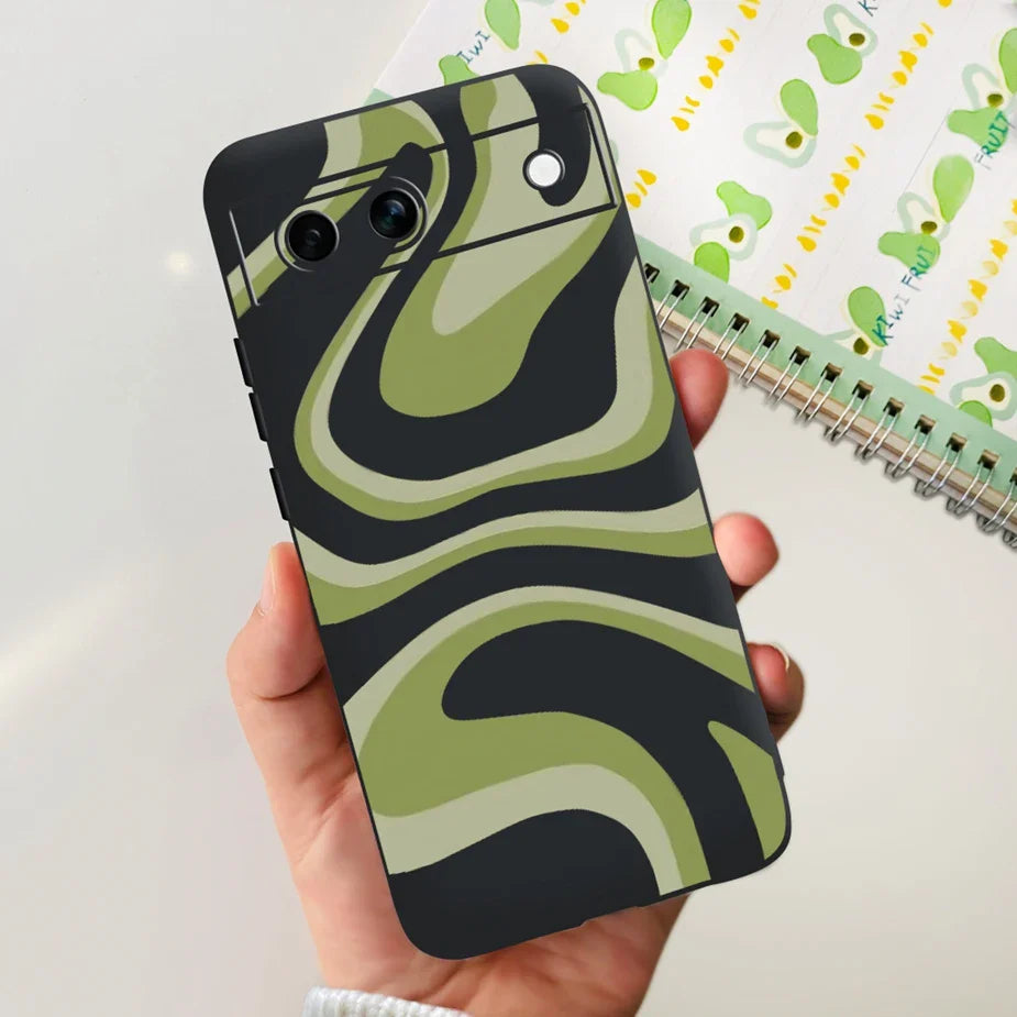 For Google Pixel 8A Case Stylish Painted Cover Soft TPU Shockproof Phone Case For Google Pixel 8 Pro Pixel8A Fundas Coque Bumper