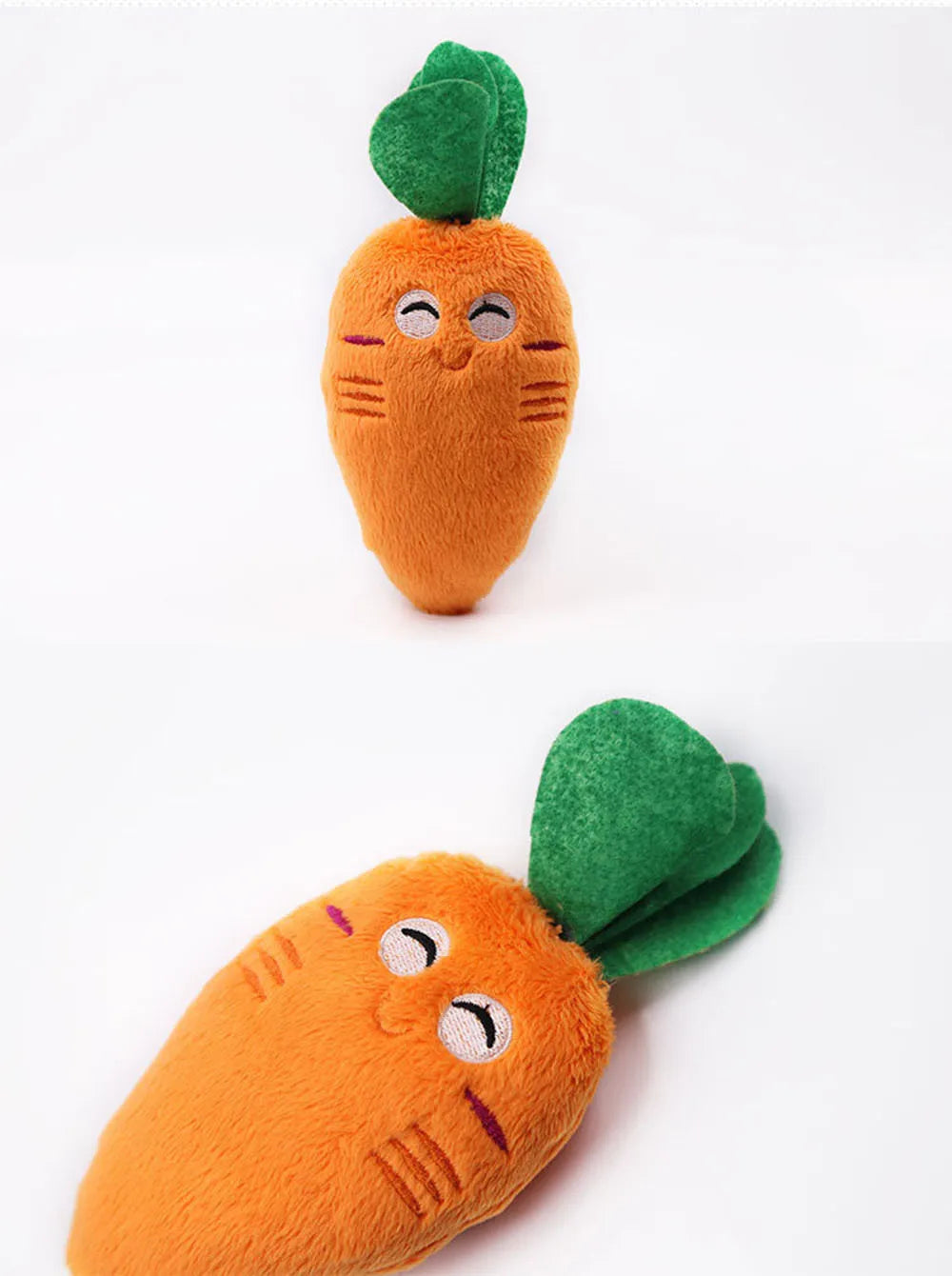 Chomp Charmers Plush Squeaky Bone & Carrot Toys – Built for Wiggles, Designed for Chewers!
