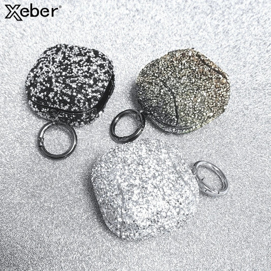 For Samsung Galaxy Buds 3 Live 2 Pro Case Luxury Bling Glitter Diamond Rhinestones For Galaxy Buds3Pro Buds2 Soft Earphone Cover