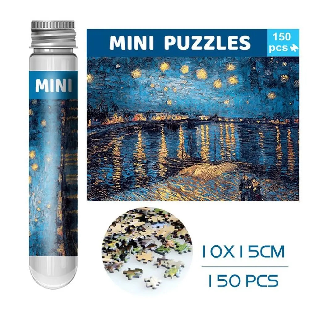150PCS Oil Painting Jigsaw Puzzles – Mini Test Tube Educational Toy