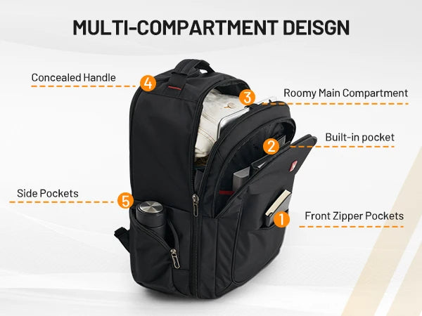 OIWAS AeroRoll 20" Convertible Trolley Backpack — Waterproof Business & Travel Carry-On with Laptop Compartment