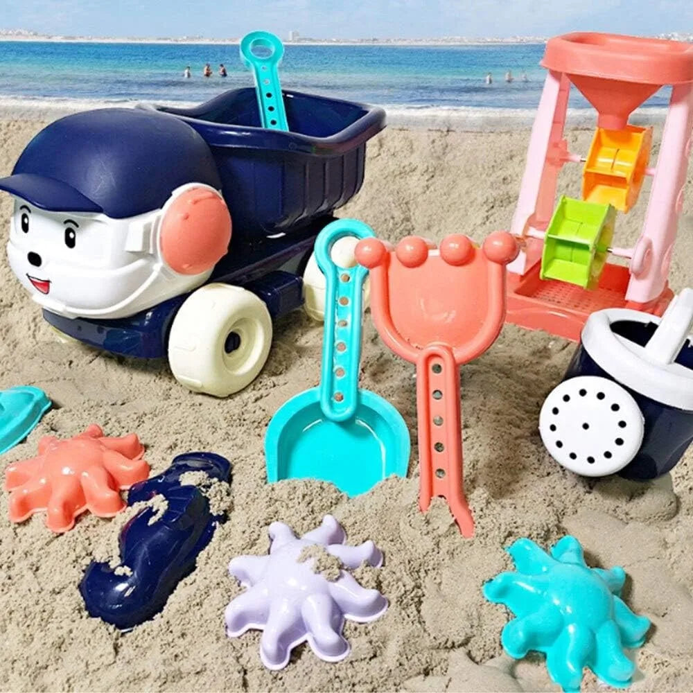 Baby Beach Sand Toys Set with Car, Shovel & Sprinkler Tools
