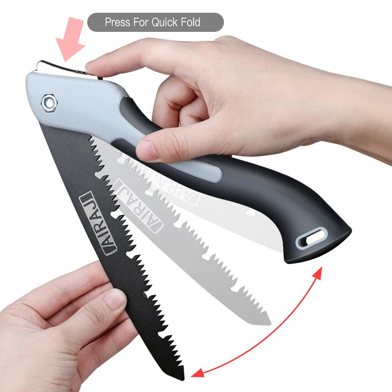 AIRAJ Folding Saw Woodworking Folding hacksaw Multifunction Cutting Wood Sharp Camping Garden Prunch Saw Tree Chopper Knife Hand - THOOBO!